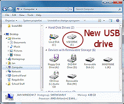 Computer window showing removable drives (Win7)