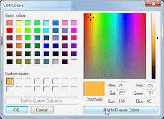 Dialog: Edit Colors, in Paint (Win7)