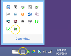 Hidden icons for the Notification Area (Win8.1)