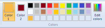 Color Palette on Ribbon in Paint (Win7)