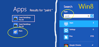 Search results: paint (Win8)