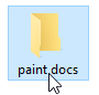 Folder name selected - highlighted after ESC key (Win10)