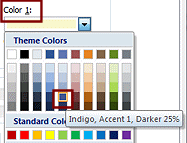 Dialog: Fill Effects > Gradient > new color (word 2007)