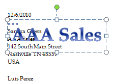 WordArt: AAA Sales