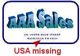 Text box - USA is missing from address