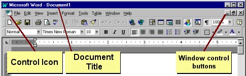 Maximized document in Word window