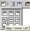 Button - Align Center Left - Word 2000