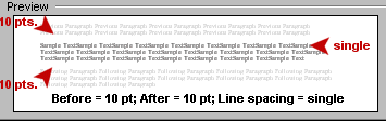 Preview - Line Spacing - Single